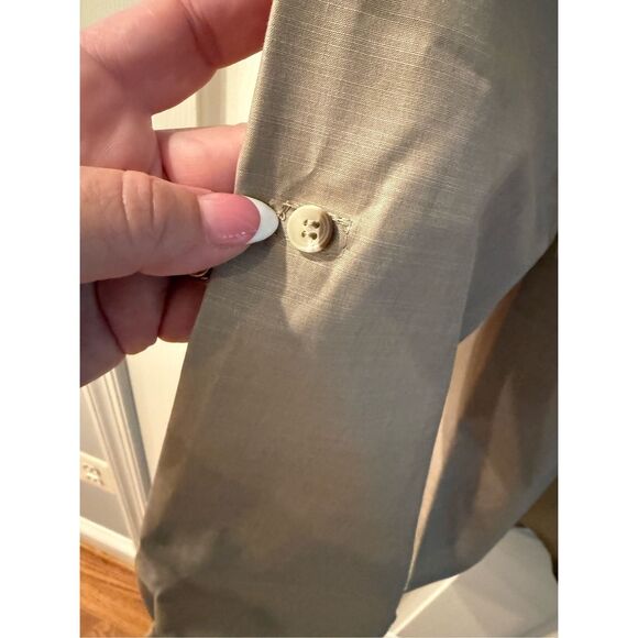 Chef Works Khaki Long Roll Tab Sleeve Shoulder Pocket Button Down Shirt sz XL NW - Picture 5 of 8